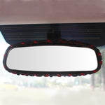 3 pezzi copertura freno a mano per auto pomello del cambio leva del cambio set di cuscini set di specchietti retrovisori copertura accessori per auto decorazione interna pad, 3 PCS Red, 3 PCS White