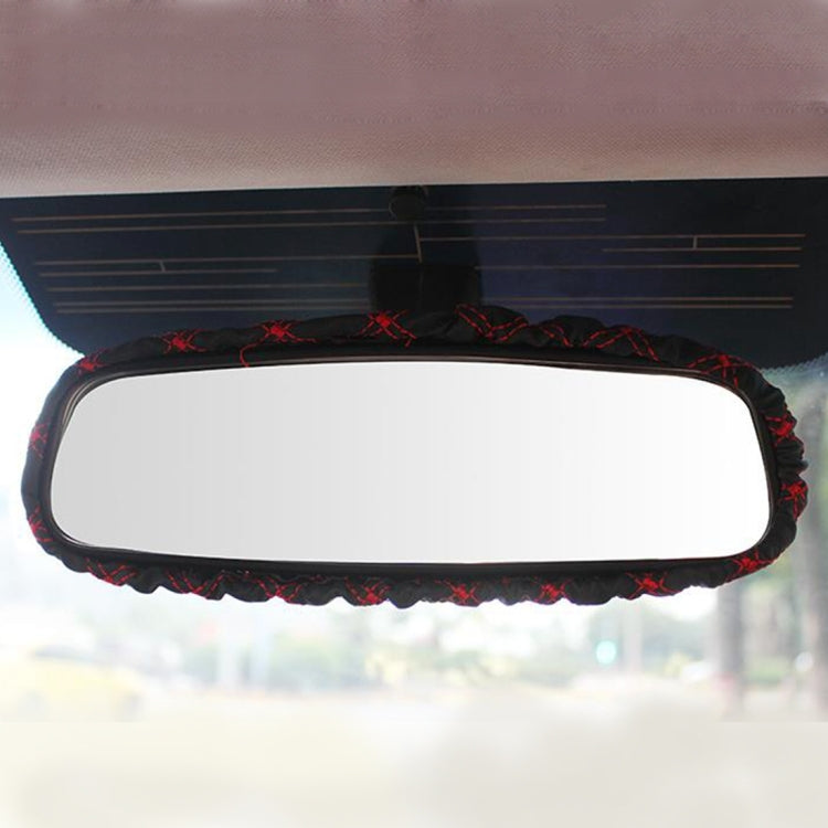 3 pezzi copertura freno a mano per auto pomello del cambio leva del cambio set di cuscini set di specchietti retrovisori copertura accessori per auto decorazione interna pad, 3 PCS Red, 3 PCS White
