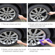 KANEED Portable Loop Style Auto Car Vehicle Moto Ruota Cerchione Mozzo Scrub Spazzola per lavaggio Lavaggio Strumento di pulizia, Tire Rim Hub Brush, UK Stock Tire Rim Hub Brush, US Stock Tire Rim Hub Brush