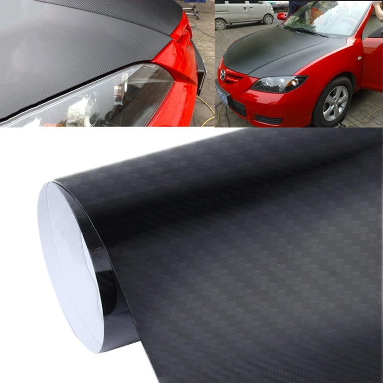 Foglio di pellicola per decalcomanie in vinile per auto in fibra di carbonio lucida 5D, rilascio d'aria, dimensioni: 152 cm x 50 cm