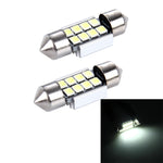 2 PZ 3W 200 LM 6000K 31MM 8 LED SMD-2835 Decodifica porta bicuspide Lampada da lettura per auto Lampada da lettura a LED, DC 12V, 31MM