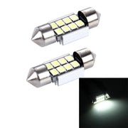 2 PZ 3W 200 LM 6000K 31MM 8 LED SMD-2835 Decodifica porta bicuspide Lampada da lettura per auto Lampada da lettura a LED, DC 12V, 31MM