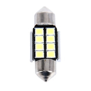 2 PZ 3W 200 LM 6000K 31MM 8 LED SMD-2835 Decodifica porta bicuspide Lampada da lettura per auto Lampada da lettura a LED, DC 12V, 31MM