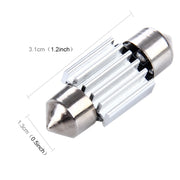 2 PZ 3W 200 LM 6000K 31MM 8 LED SMD-2835 Decodifica porta bicuspide Lampada da lettura per auto Lampada da lettura a LED, DC 12V, 31MM