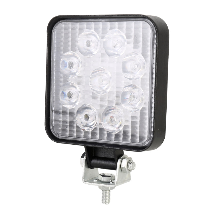 DC 10-30V 27W 2500LM 6000K Impermeabile Veicolo Auto Barca Marine Luci da lavoro esterne Luci di emergenza 60 gradi Luce di inondazione regolabile LED Lampadine per auto con 9 luci LED Wafer intense, Flood Light+27W