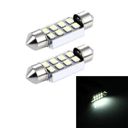2 PZ 3W 200 LM 6000K 36MM 8 LED SMD-2835 Decodifica porta bicuspide Lampada da lettura per auto Lampada da lettura a LED, DC 12V, 36MM