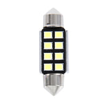 2 PZ 3W 200 LM 6000K 36MM 8 LED SMD-2835 Decodifica porta bicuspide Lampada da lettura per auto Lampada da lettura a LED, DC 12V, 36MM