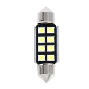 2 PZ 3W 200 LM 6000K 36MM 8 LED SMD-2835 Decodifica porta bicuspide Lampada da lettura per auto Lampada da lettura a LED, DC 12V, 36MM