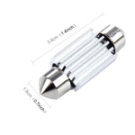2 PZ 3W 200 LM 6000K 36MM 8 LED SMD-2835 Decodifica porta bicuspide Lampada da lettura per auto Lampada da lettura a LED, DC 12V, 36MM