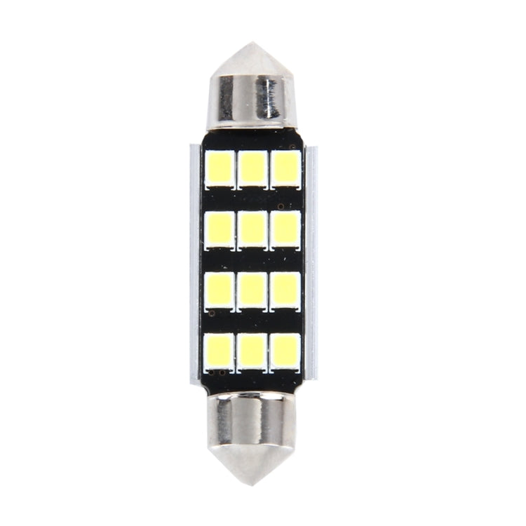 2 PZ 3,5 W 250 LM 6000 K 41 MM 12 LED SMD-2835 Decodifica porta bicuspide Lampada da lettura per auto Lampada da lettura a LED, DC 12V, 41MM