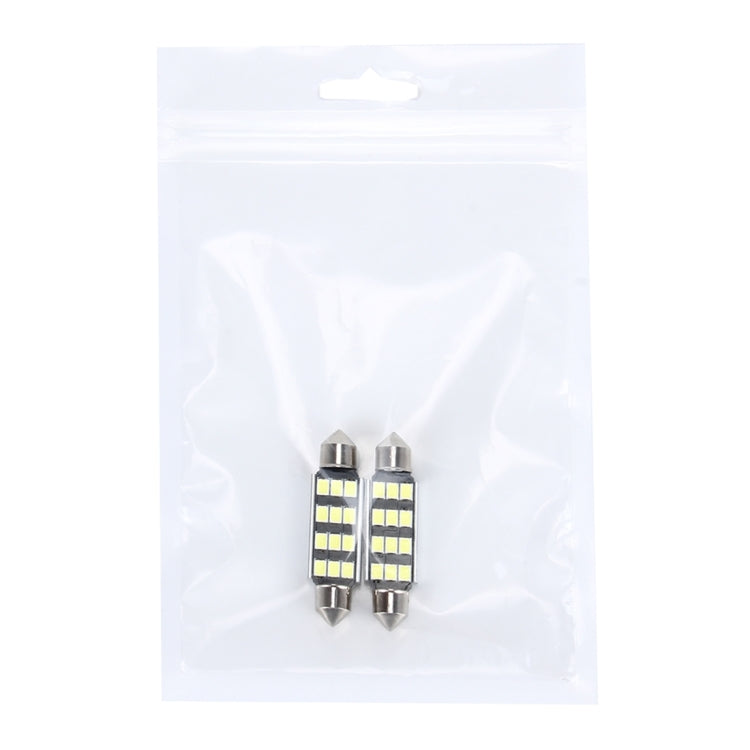 2 PZ 3,5 W 250 LM 6000 K 41 MM 12 LED SMD-2835 Decodifica porta bicuspide Lampada da lettura per auto Lampada da lettura a LED, DC 12V, 41MM