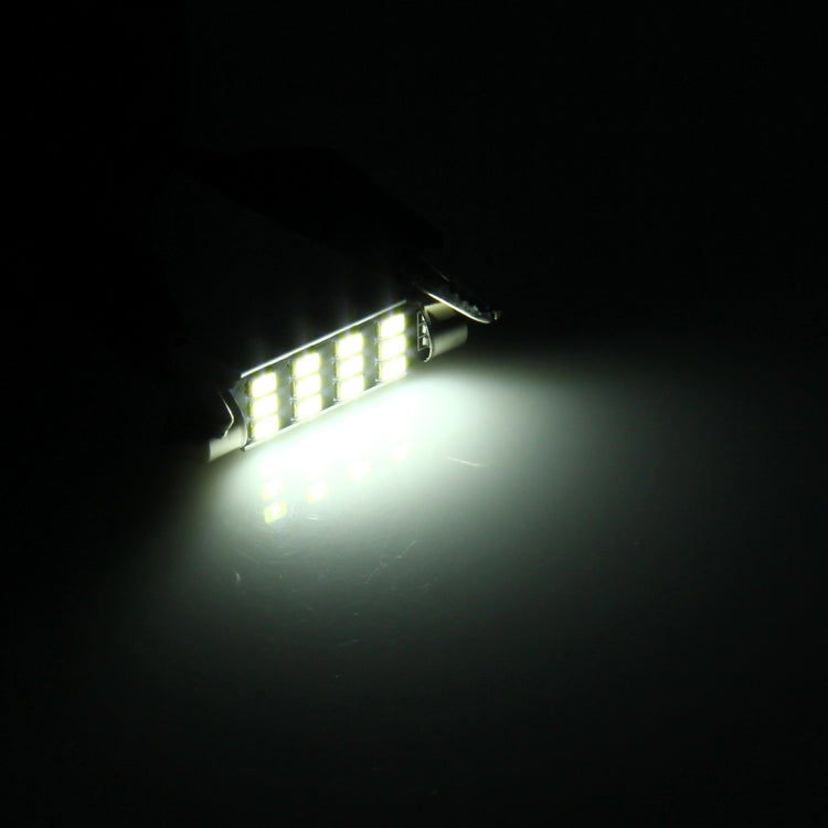 2 PZ 3,5 W 250 LM 6000 K 41 MM 12 LED SMD-2835 Decodifica porta bicuspide Lampada da lettura per auto Lampada da lettura a LED, DC 12V, 41MM
