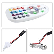 Lampada decorativa da tetto a LED colorata telecomandata con dissolvenza automatica flash stroboscopica da 2 pezzi da 18 W con 36 LED SMD-5050, DC 12V, 36 SMD-5050 LEDs