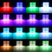 Lampada decorativa da tetto a LED colorata telecomandata con dissolvenza automatica flash stroboscopica da 2 pezzi da 18 W con 36 LED SMD-5050, DC 12V, 36 SMD-5050 LEDs