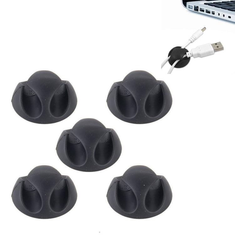5 clip per cavi a doppio foro, sistema di gestione dei cavi e soluzione per organizzare i cavi, 5 PCS Double Cable Clips(Black), 5 PCS Double Cable Clips(Grey), 5 PCS Double Cable Clips(Brown)