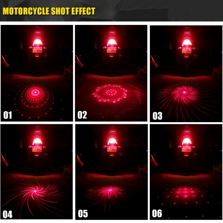 Allarme posteriore universale per auto e moto da 200 mW Lampada anti-collisione con nebbia laser 650 nm con sei modelli, DC 8-36 V Lunghezza cavo: 60 cm, 200mW