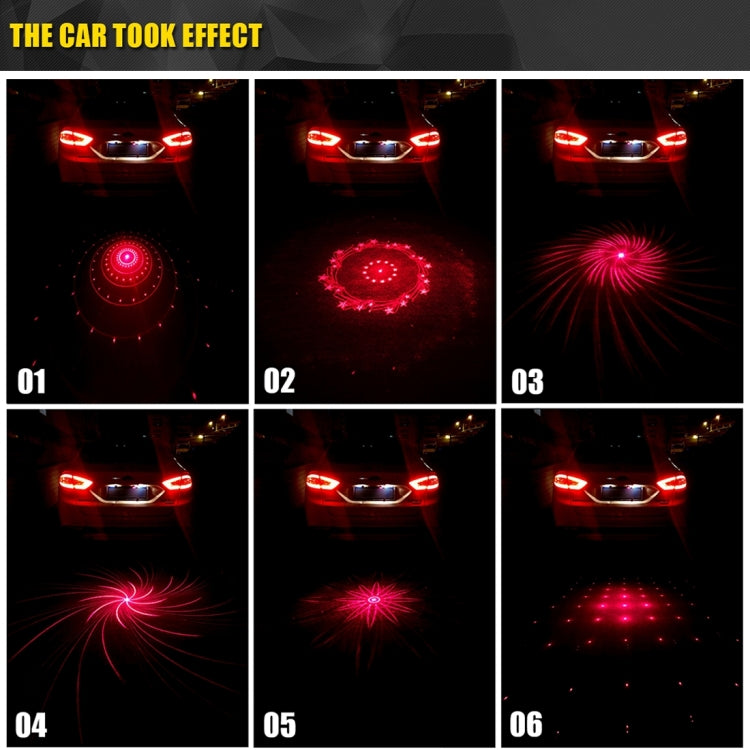 Allarme posteriore universale per auto e moto da 200 mW Lampada anti-collisione con nebbia laser 650 nm con sei modelli, DC 8-36 V Lunghezza cavo: 60 cm, 200mW