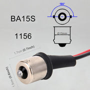 1 paio 1156 / BA15S Base portalampada presa maschio con filo, 1156 / BA15S