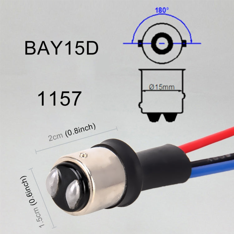 1 paio 1157 / BAY15D Base portalampada presa maschio con cavo, 1157 / BAY15D