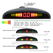 PZ316 Registratore per auto con specchietto retrovisore con display digitale a forma di mezzaluna a LED per camion con 4 radar posteriori, PZ316