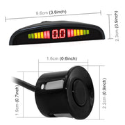 PZ316 Registratore per auto con specchietto retrovisore con display digitale a forma di mezzaluna a LED per camion con 4 radar posteriori, PZ316