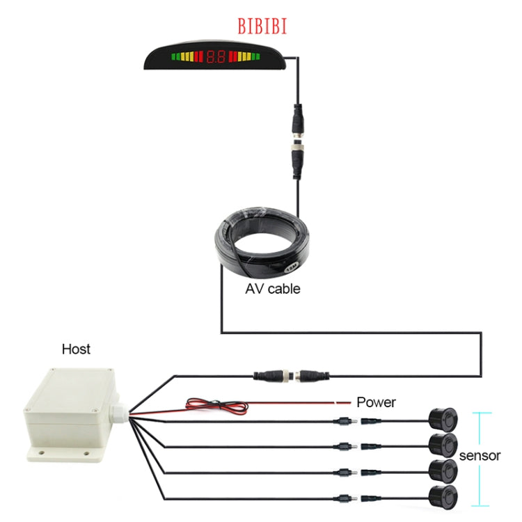 PZ316 Registratore per auto con specchietto retrovisore con display digitale a forma di mezzaluna a LED per camion con 4 radar posteriori, PZ316