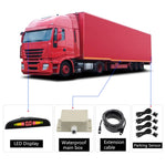 PZ316 Registratore per auto con specchietto retrovisore con display digitale a forma di mezzaluna a LED per camion con 4 radar posteriori, PZ316