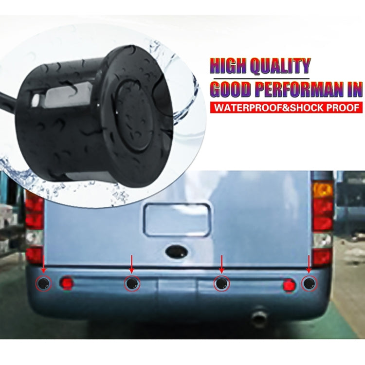 PZ316 Registratore per auto con specchietto retrovisore con display digitale a forma di mezzaluna a LED per camion con 4 radar posteriori, PZ316