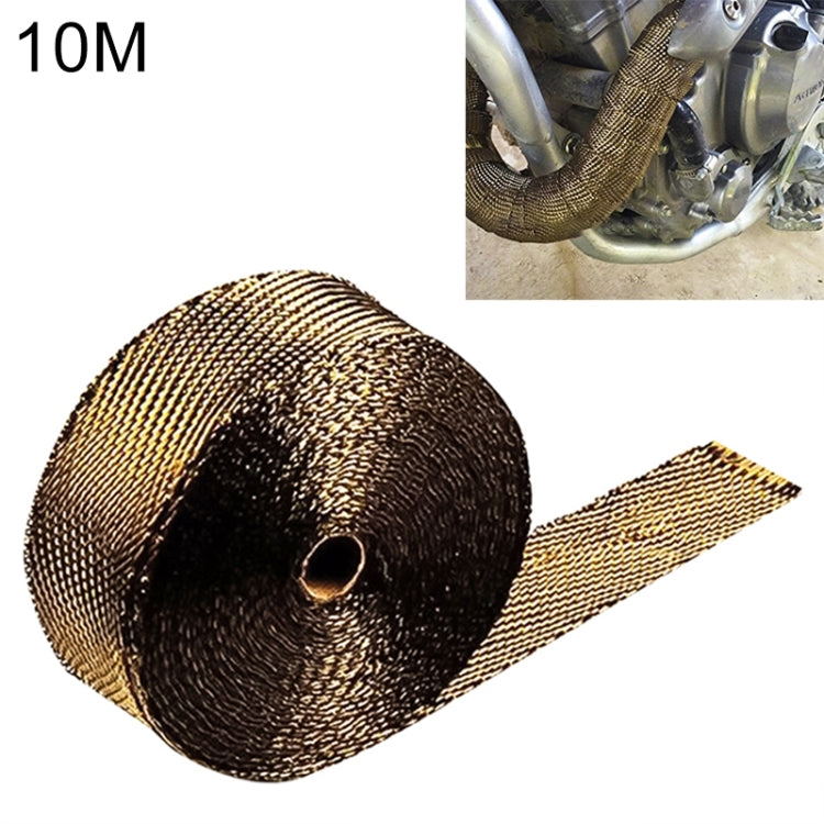 Involucro di scarico in oro titanio da 10 m Involucro di scudo termico di scarico del motore automatico Involucro resistente al calore, 10m Titanium Gold