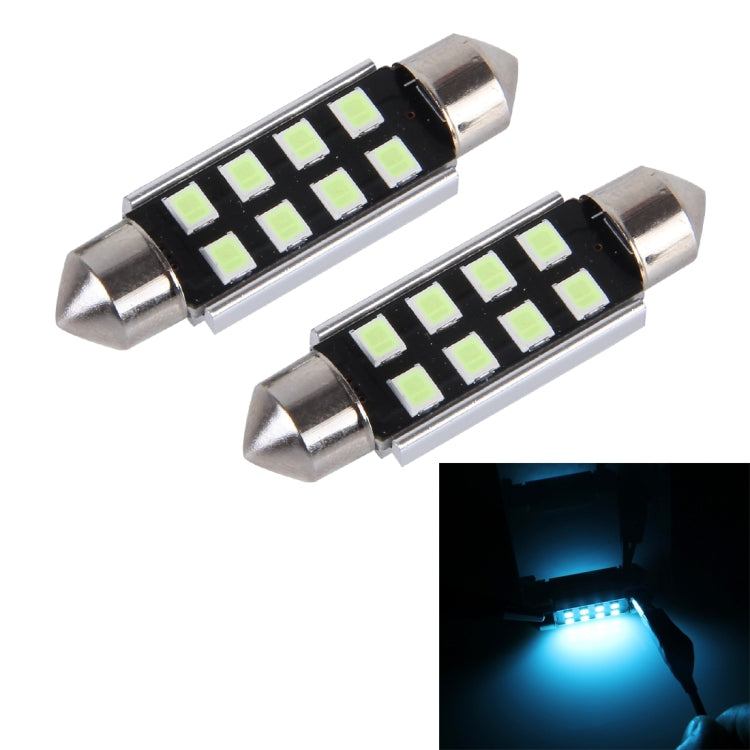 2 PZ DC 12V 2W 41MM 8 LED SMD-3528 Porta bicuspide Decodifica Lampada da lettura per auto Lampada da lettura a LED, 41MM