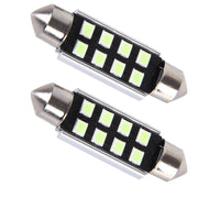2 PZ DC 12V 2W 39MM 8 LED SMD-3528 Porta bicuspide Decodifica Lampada da lettura per auto Lampada da lettura a LED, 39MM