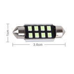2 PZ DC 12V 2W 36MM 8 LED SMD-3528 Porta bicuspide Decodifica Lampada da lettura per auto Lampada da lettura a LED, 36MM