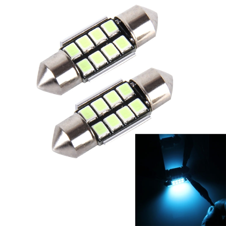 2 PZ DC 12V 2W 31MM 8 SMD-3528 LED Porta bicuspide Decodifica Lampada da lettura per auto Lampada da lettura a LED, 31MM