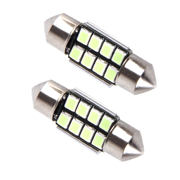 2 PZ DC 12V 2W 31MM 8 SMD-3528 LED Porta bicuspide Decodifica Lampada da lettura per auto Lampada da lettura a LED, 31MM