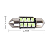 2 PZ DC 12V 2W 31MM 8 SMD-3528 LED Porta bicuspide Decodifica Lampada da lettura per auto Lampada da lettura a LED, 31MM