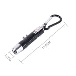 2 pezzi portachiavi esterno con guscio in metallo mini torcia a LED luce laser con rilevamento del denaro