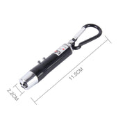 2 pezzi portachiavi esterno con guscio in metallo mini torcia a LED luce laser con rilevamento del denaro