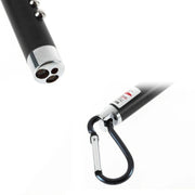2 pezzi portachiavi esterno con guscio in metallo mini torcia a LED luce laser con rilevamento del denaro
