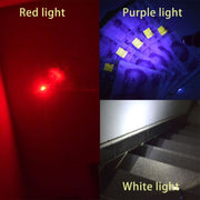 2 pezzi portachiavi esterno con guscio in metallo mini torcia a LED luce laser con rilevamento del denaro
