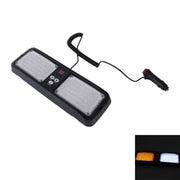 Alta qualità DC 12V, 9W LED Impermeabile Parasole per auto Luce gialla + Luce bianca Spie stroboscopiche Luci di emergenza Luce lampeggiante con 12 tipi di schemi flash, Yellow+White