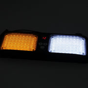 Alta qualità DC 12V, 9W LED Impermeabile Parasole per auto Luce gialla + Luce bianca Spie stroboscopiche Luci di emergenza Luce lampeggiante con 12 tipi di schemi flash, Yellow+White