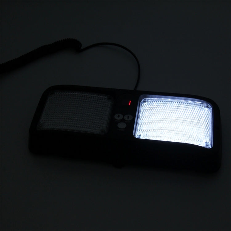 Alta qualità DC 12V, 9W LED Impermeabile Parasole per auto Luce gialla + Luce bianca Spie stroboscopiche Luci di emergenza Luce lampeggiante con 12 tipi di schemi flash, Yellow+White