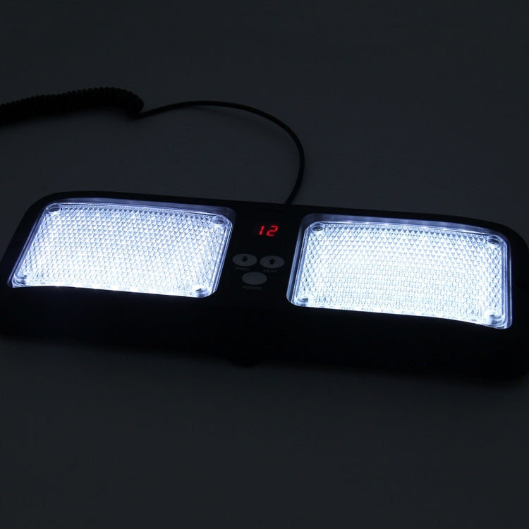 Alta qualità DC 12V, 9W LED Impermeabile Parasole per auto Luce bianca Spie di emergenza Stroboscopiche Luci di emergenza Lampeggiante con 12 tipi di schemi flash, White