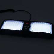 Alta qualità DC 12V, 9W LED Impermeabile Parasole per auto Luce bianca Spie di emergenza Stroboscopiche Luci di emergenza Lampeggiante con 12 tipi di schemi flash, White