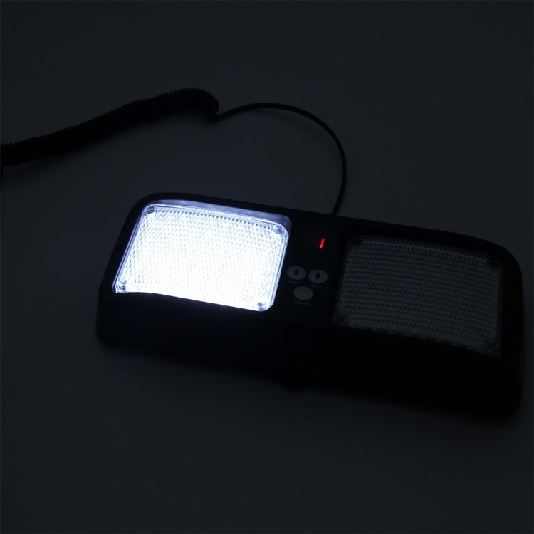 Alta qualità DC 12V, 9W LED Impermeabile Parasole per auto Luce bianca Spie di emergenza Stroboscopiche Luci di emergenza Lampeggiante con 12 tipi di schemi flash, White