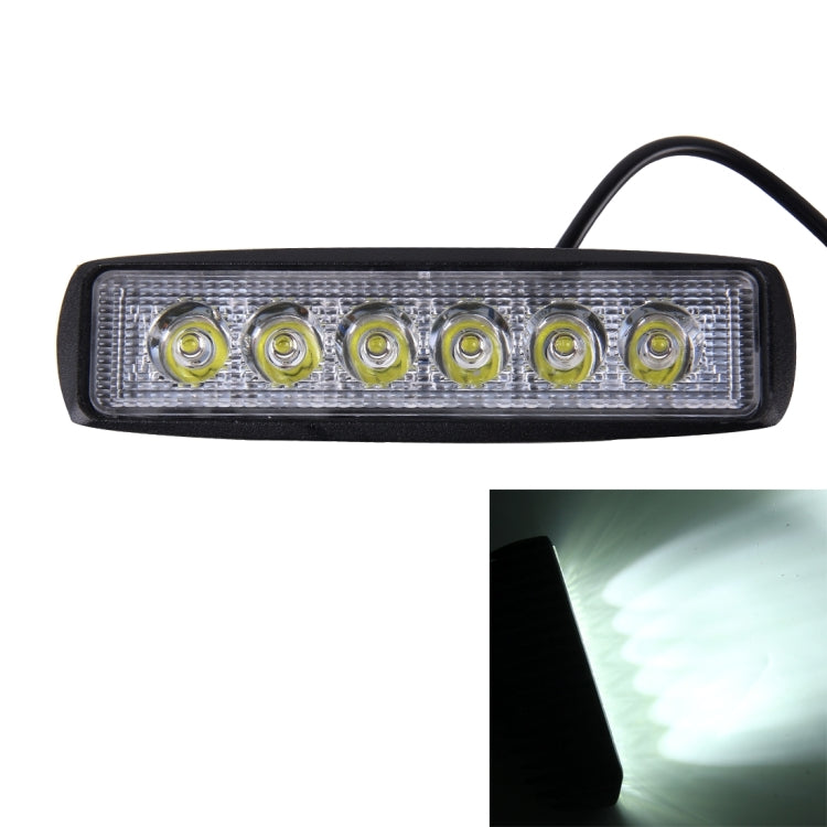 DC 10-30V 18W 1500LM 6500K Impermeabile per veicoli Auto Barche Marine Luci da lavoro esterne Luci di emergenza 30 gradi Faretto regolabile Lampadine per auto a LED con 6 luci LED Wafer intense, Spot Light+18W 1500LM+6500K
