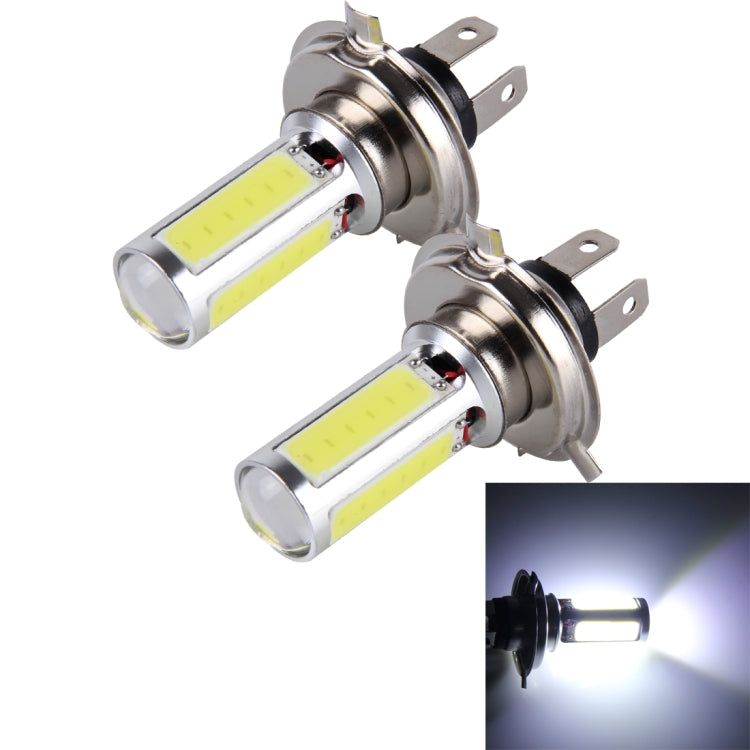 2 fari fendinebbia per auto H4 20W 1250LM 6000K 5 LED COB, DC 12V, H4 (White Light)