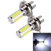 2 fari fendinebbia per auto H4 20W 1250LM 6000K 5 LED COB, DC 12V, H4 (White Light)