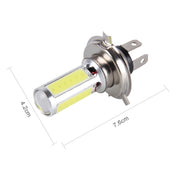 2 fari fendinebbia per auto H4 20W 1250LM 6000K 5 LED COB, DC 12V, H4 (White Light)