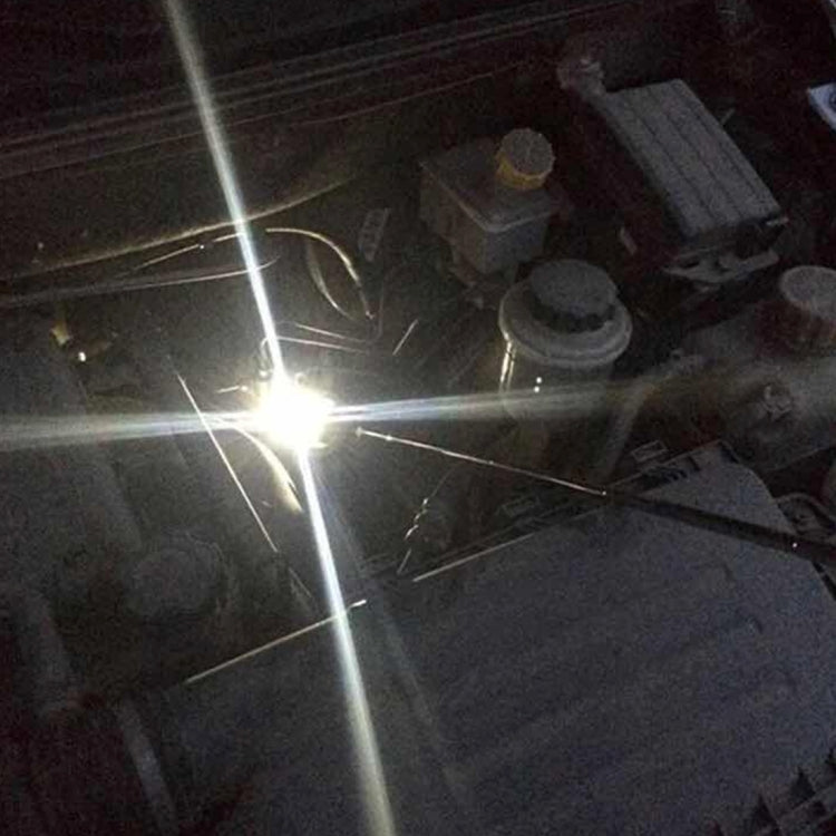 Specchio di ispezione retrattile per telaio auto con 3 luci LED da 5 mm, diametro specchio: 82 mm, lunghezza massima espandibile: 760 mm, Diameter: 82mm, Max Expanding Length: 760mm
